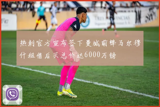 热刺官方宣布签下曼城前锋马尔穆什租借后买总价达6000万镑